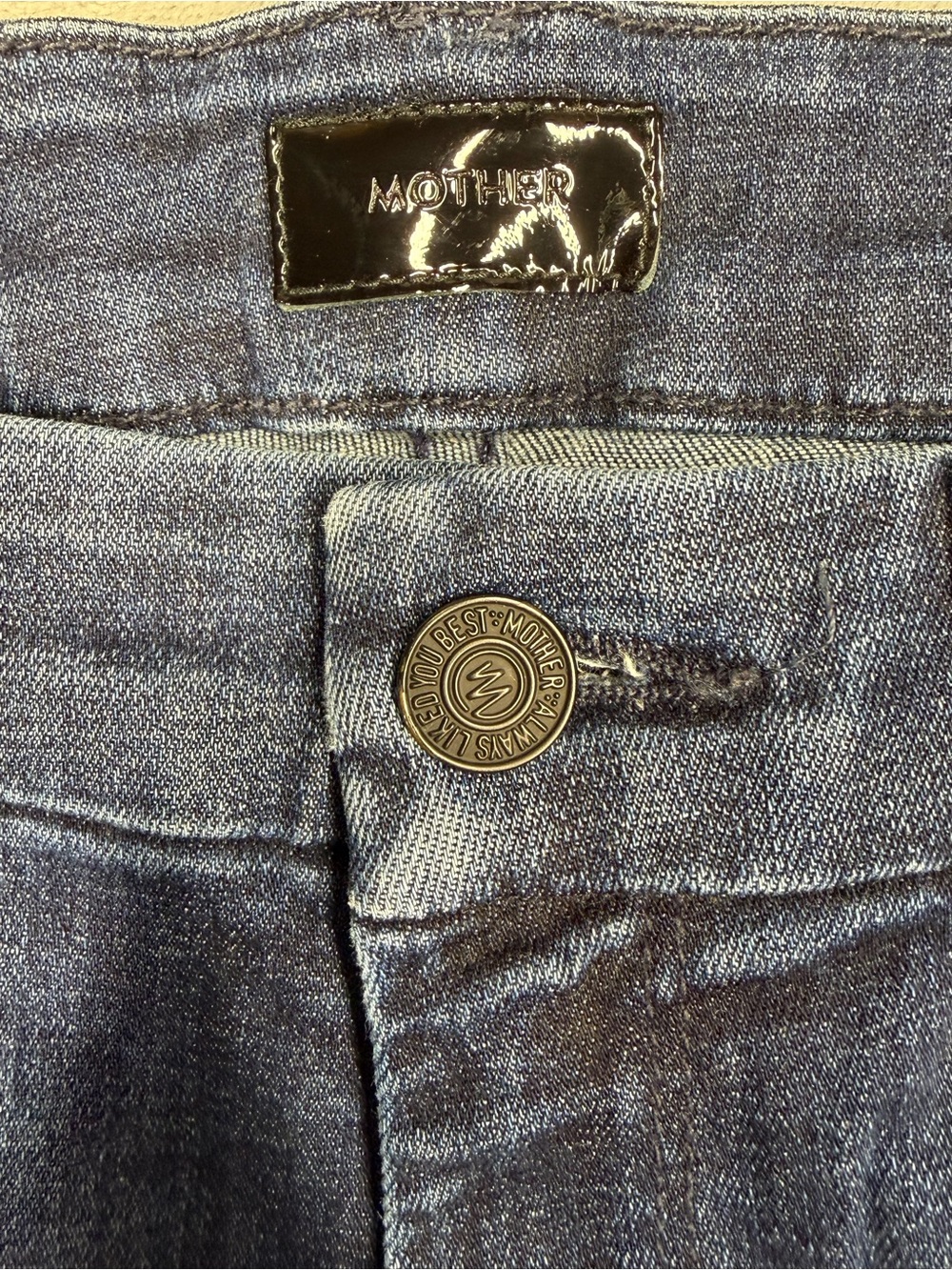 MOTHER The Looker Ankle Fray Jeans in Dark Wash - Picture 5 of 13